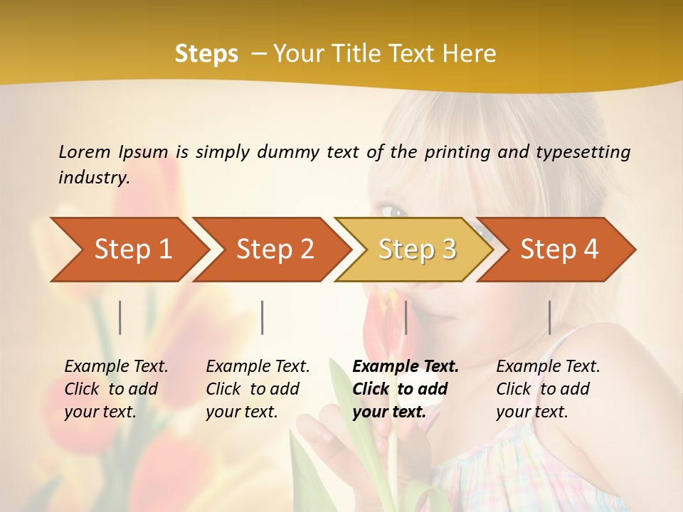 Kindheit Blondine Kid PowerPoint Template