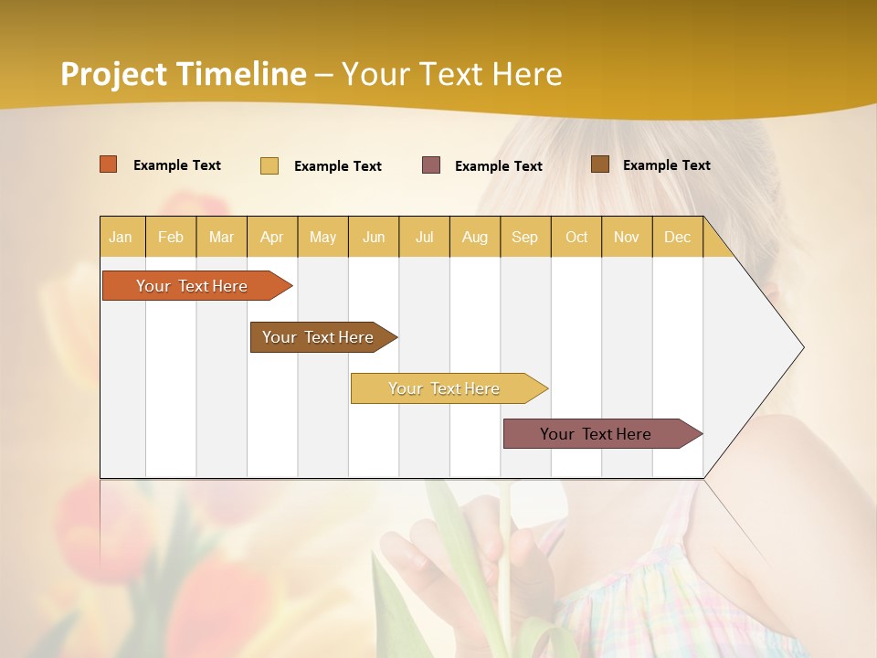 Kindheit Blondine Kid PowerPoint Template