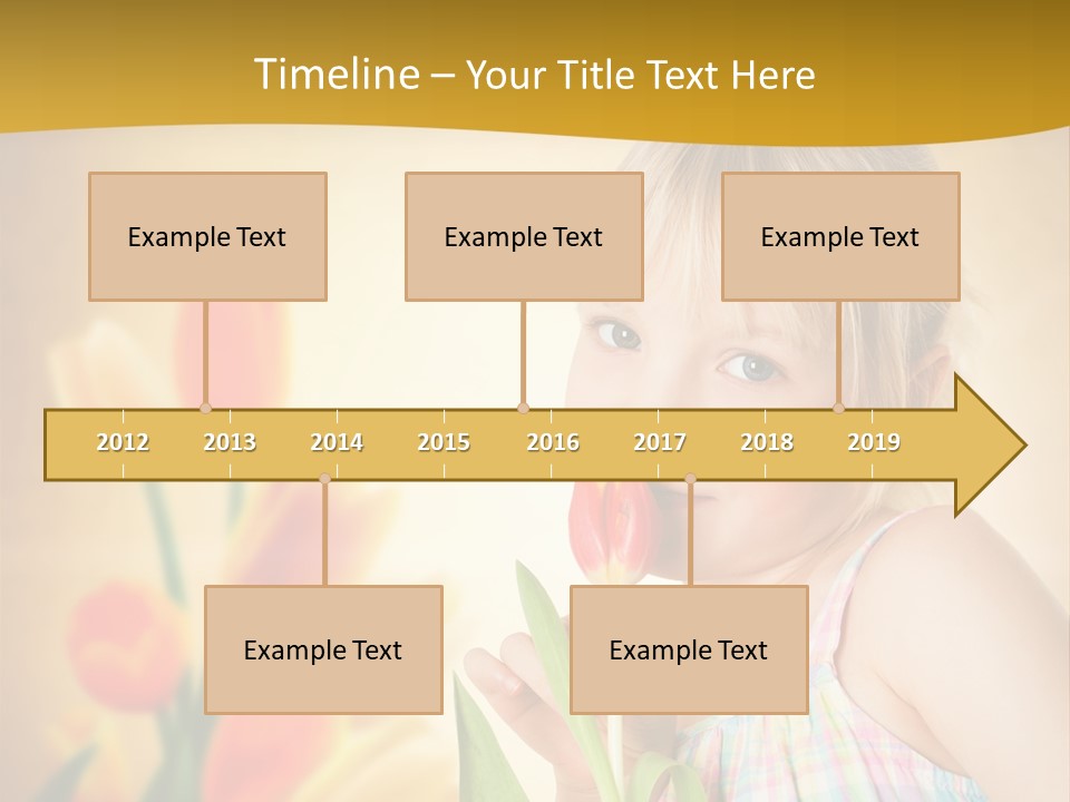 Kindheit Blondine Kid PowerPoint Template