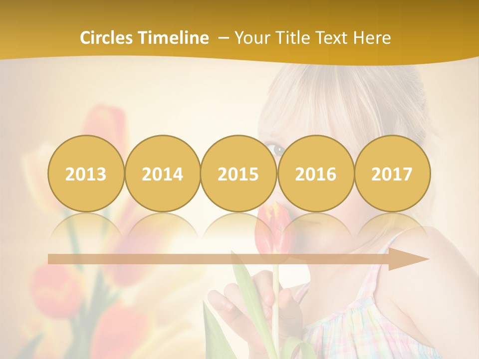 Kindheit Blondine Kid PowerPoint Template