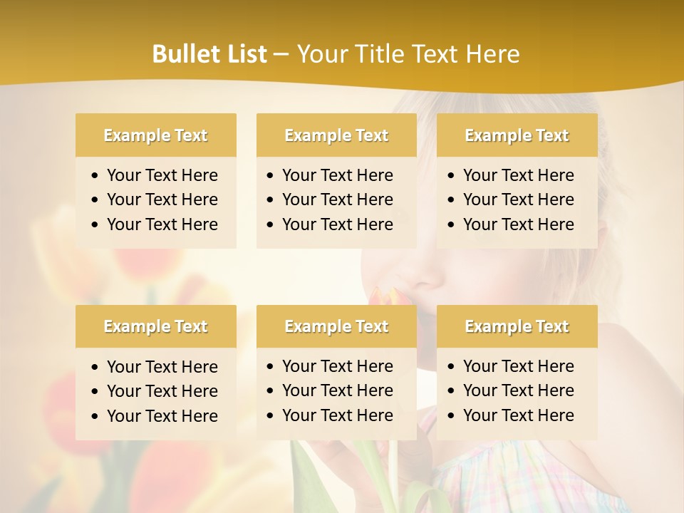 Kindheit Blondine Kid PowerPoint Template