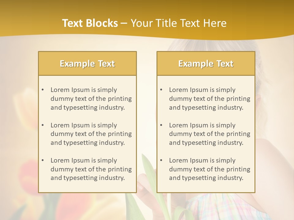 Kindheit Blondine Kid PowerPoint Template