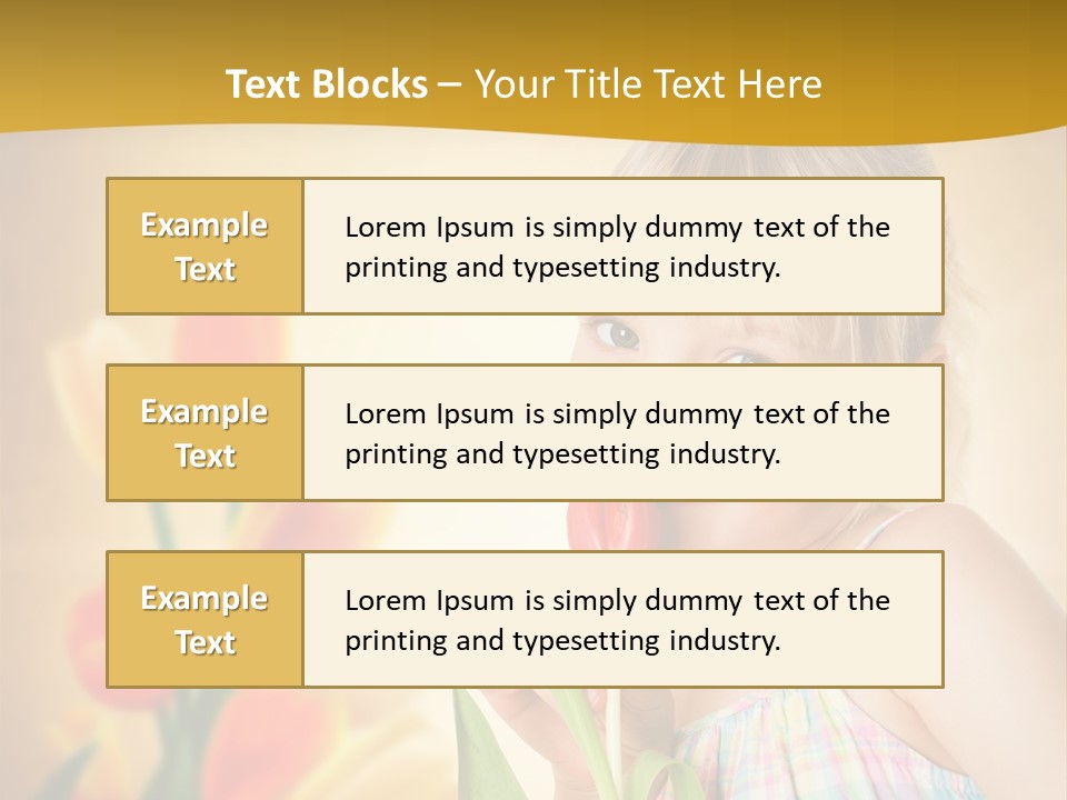 Kindheit Blondine Kid PowerPoint Template