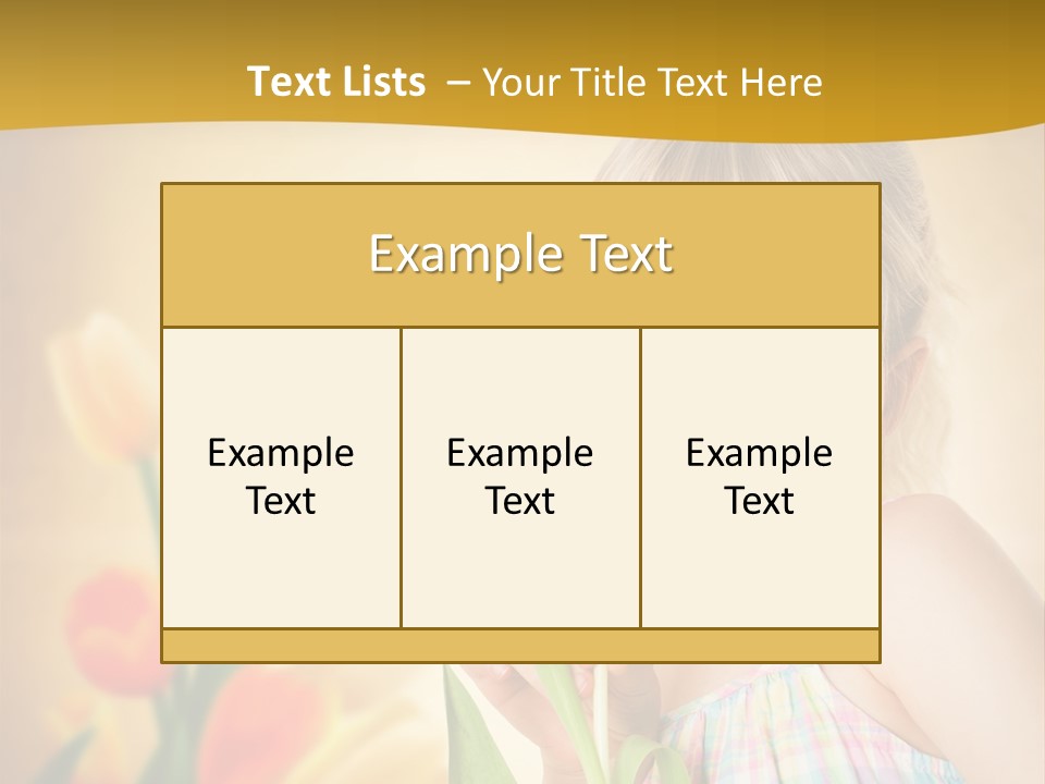 Kindheit Blondine Kid PowerPoint Template