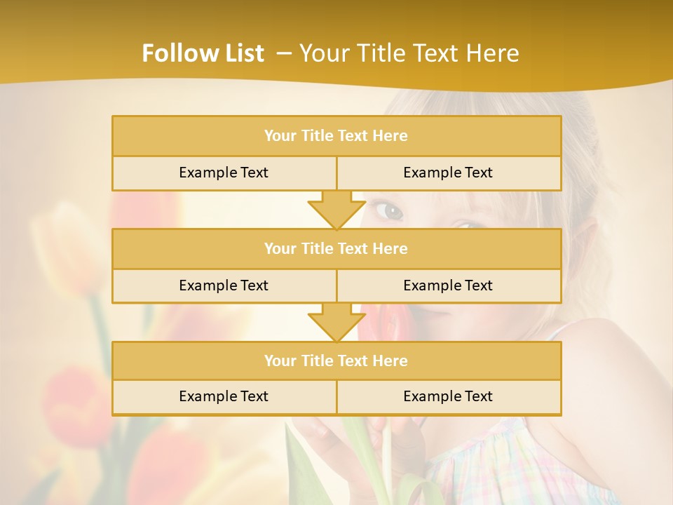 Kindheit Blondine Kid PowerPoint Template