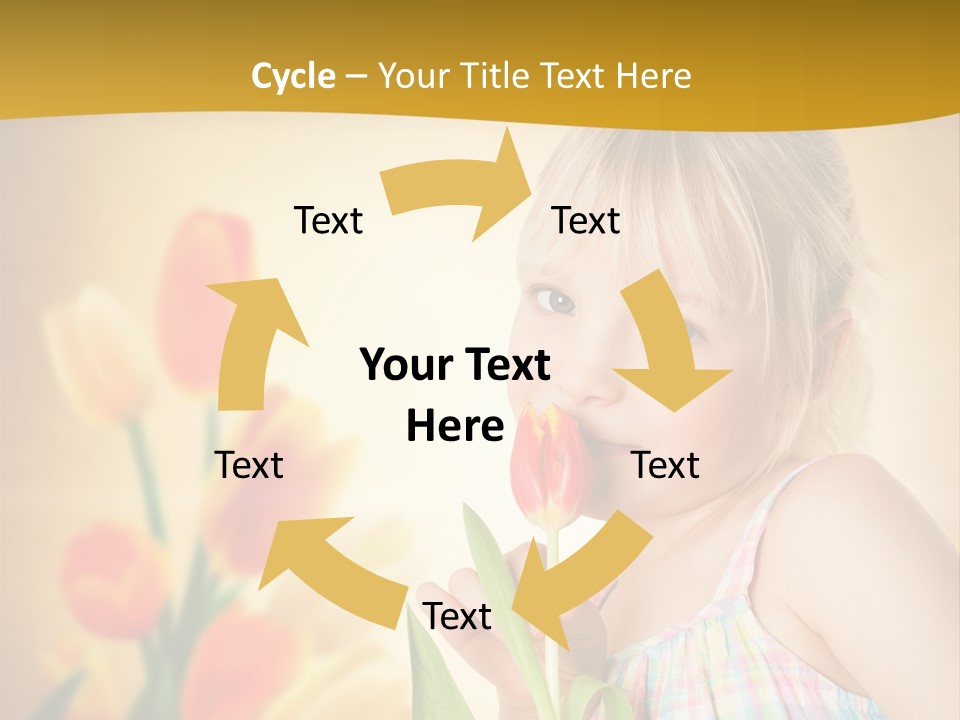 Kindheit Blondine Kid PowerPoint Template