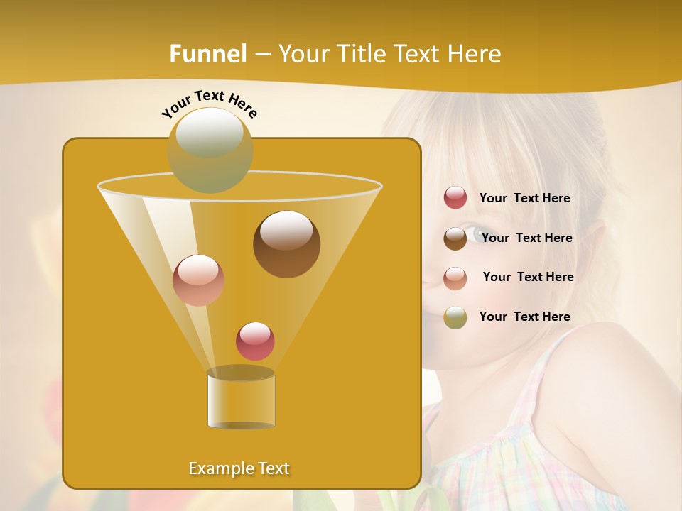 Kindheit Blondine Kid PowerPoint Template