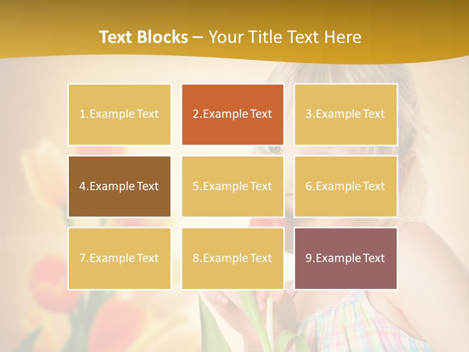 Kindheit Blondine Kid PowerPoint Template