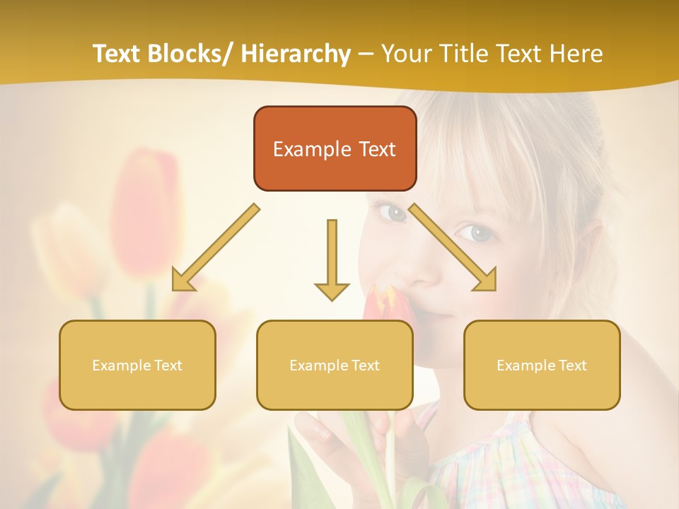 Kindheit Blondine Kid PowerPoint Template