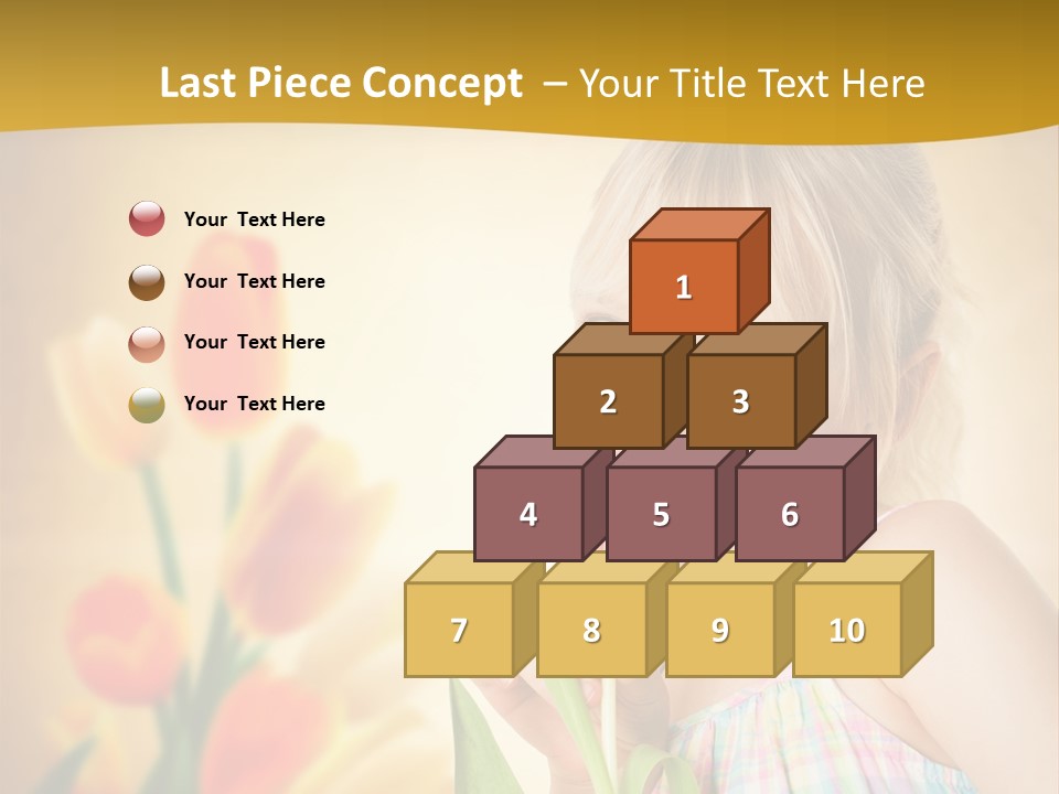 Kindheit Blondine Kid PowerPoint Template