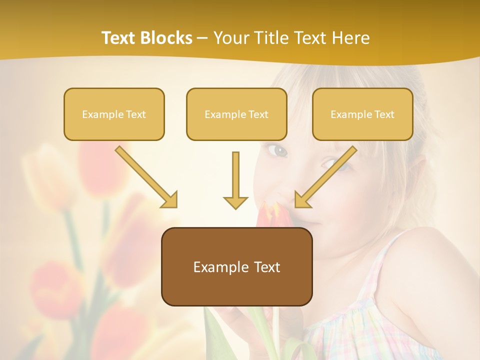 Kindheit Blondine Kid PowerPoint Template