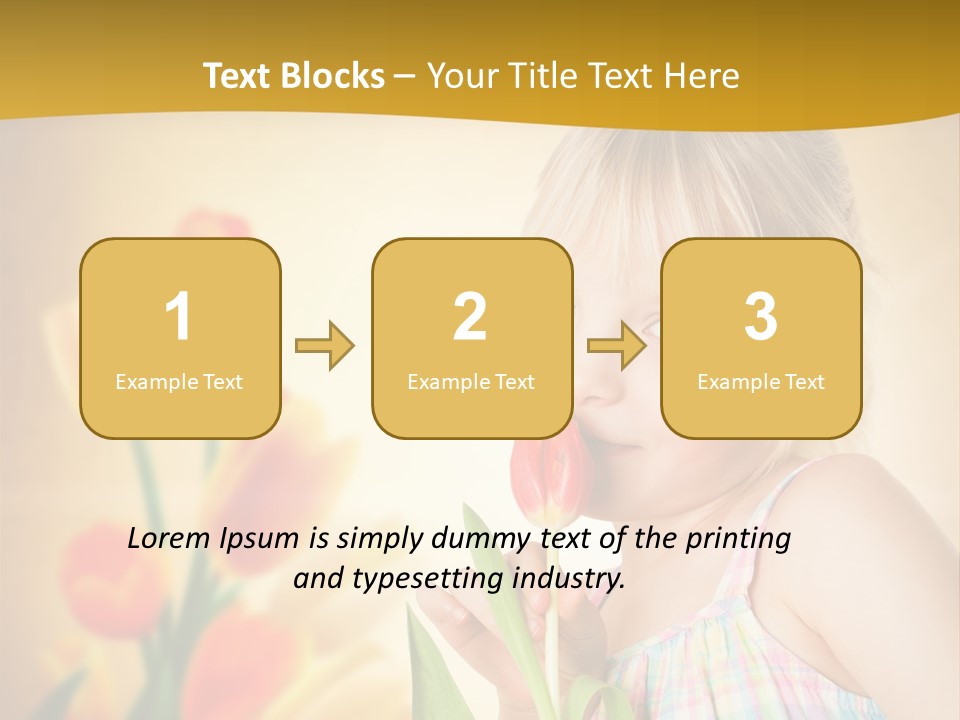 Kindheit Blondine Kid PowerPoint Template