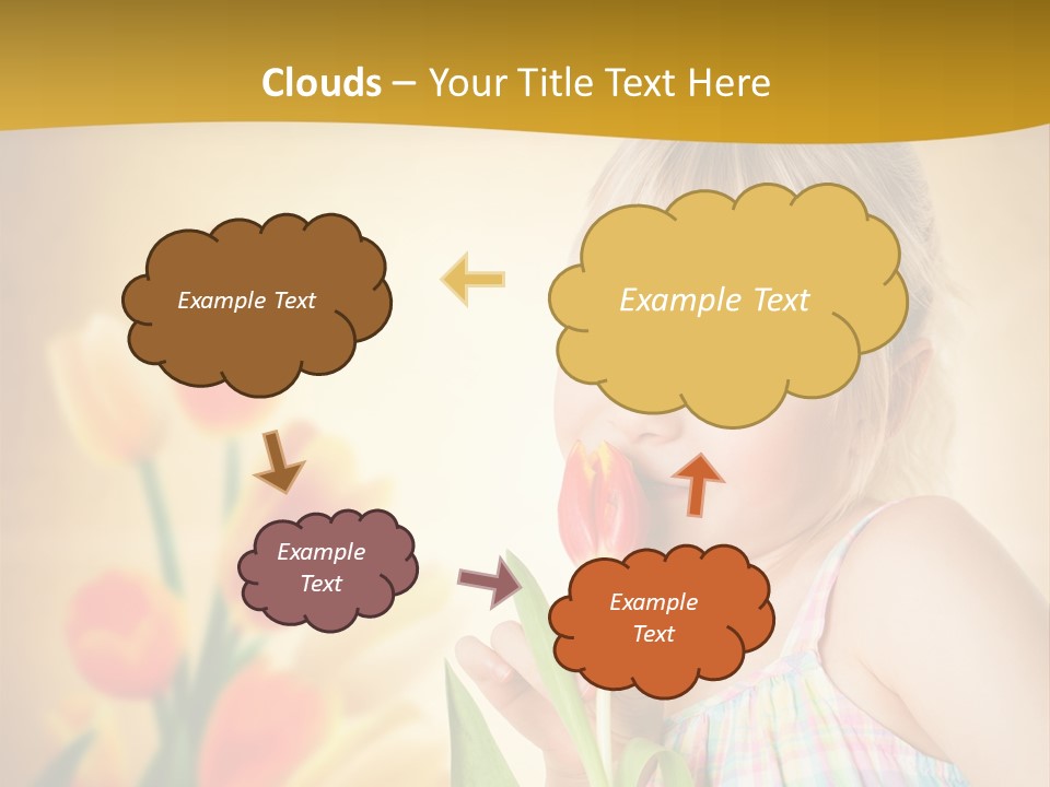 Kindheit Blondine Kid PowerPoint Template