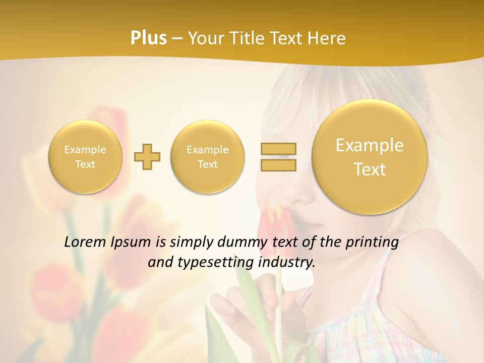 Kindheit Blondine Kid PowerPoint Template