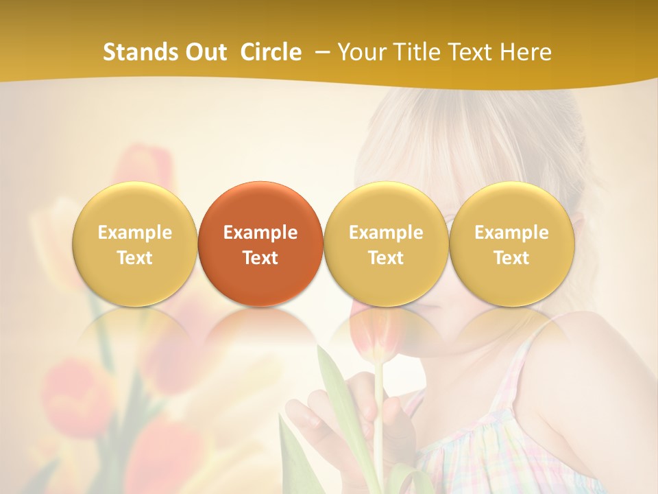 Kindheit Blondine Kid PowerPoint Template