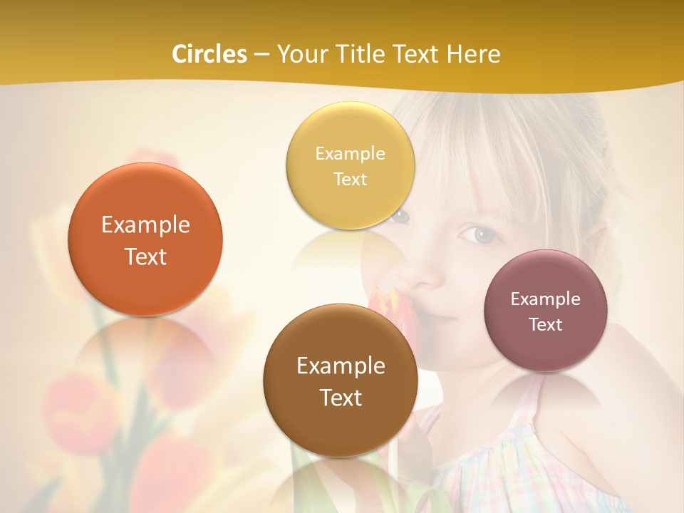 Kindheit Blondine Kid PowerPoint Template