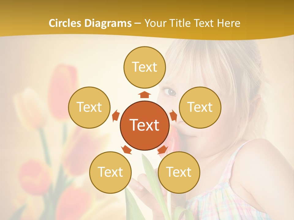 Kindheit Blondine Kid PowerPoint Template