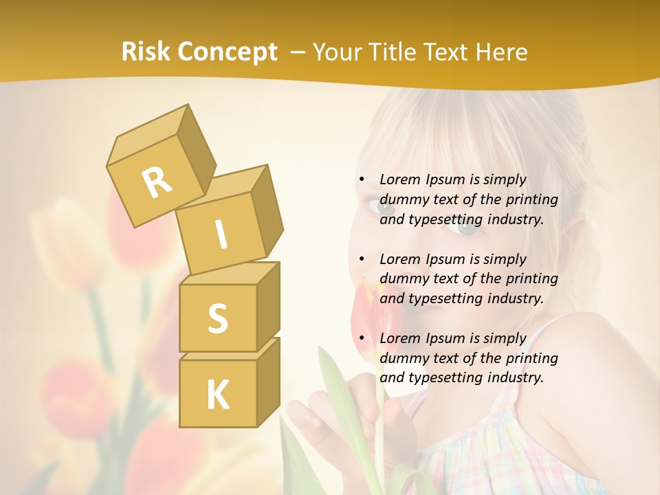 Kindheit Blondine Kid PowerPoint Template