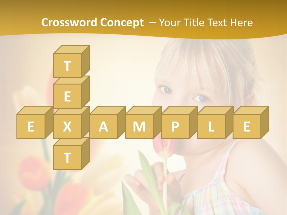 Kindheit Blondine Kid PowerPoint Template