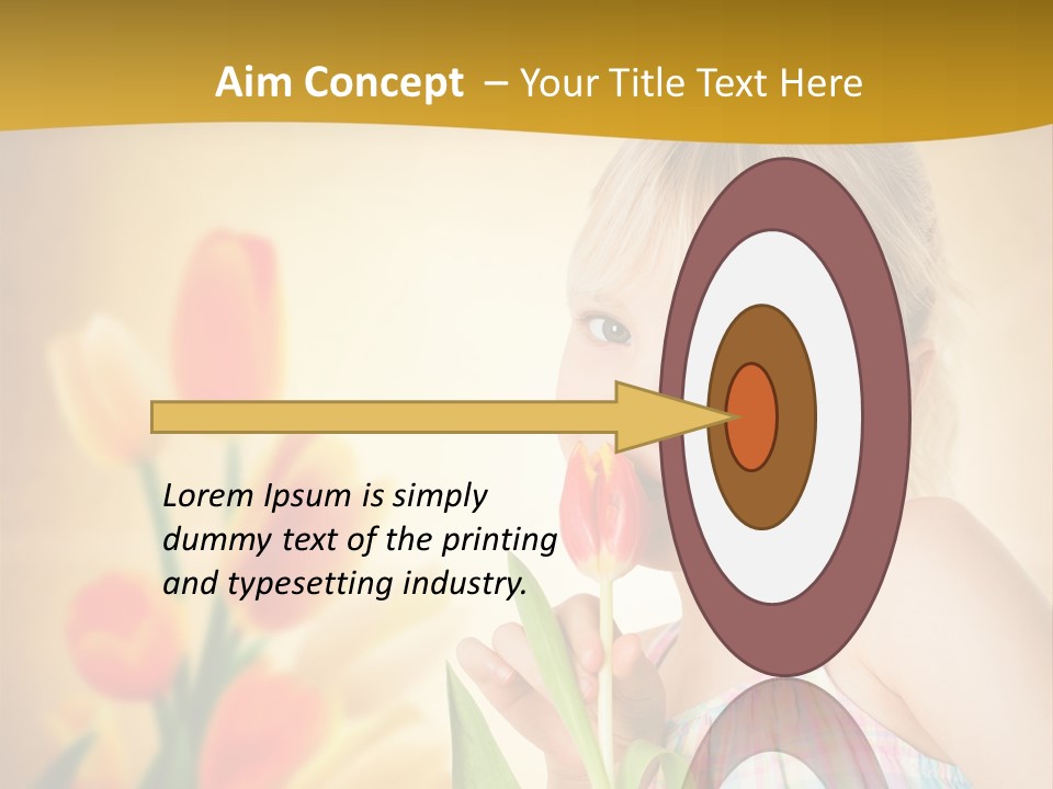 Kindheit Blondine Kid PowerPoint Template