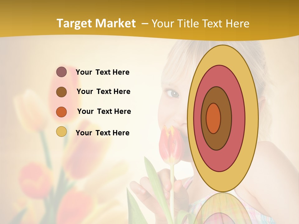 Kindheit Blondine Kid PowerPoint Template