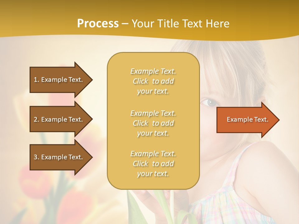 Kindheit Blondine Kid PowerPoint Template