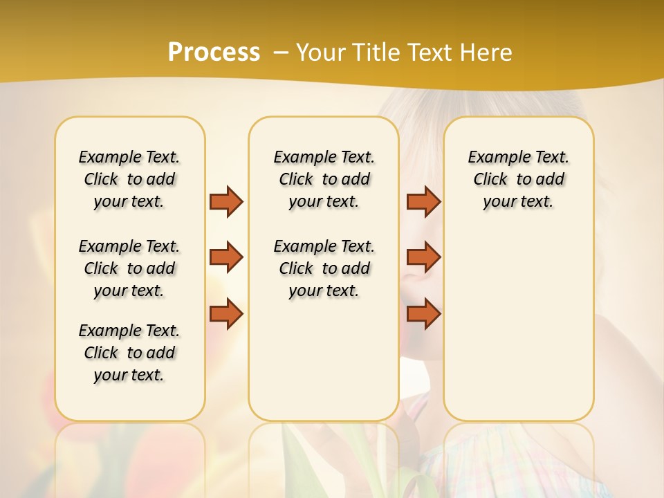 Kindheit Blondine Kid PowerPoint Template