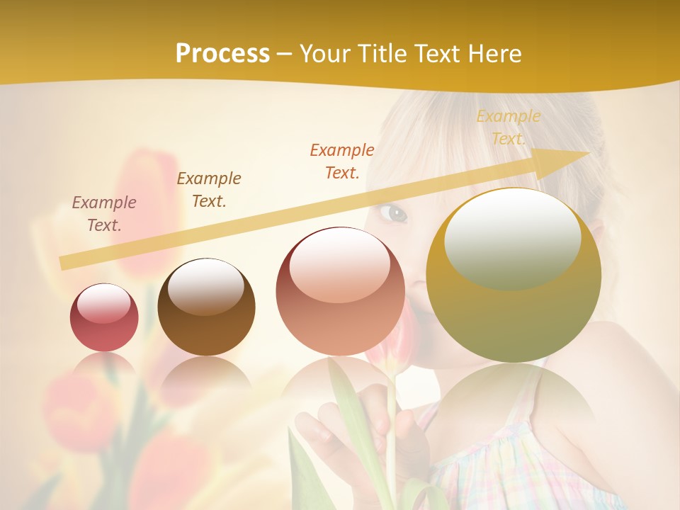 Kindheit Blondine Kid PowerPoint Template