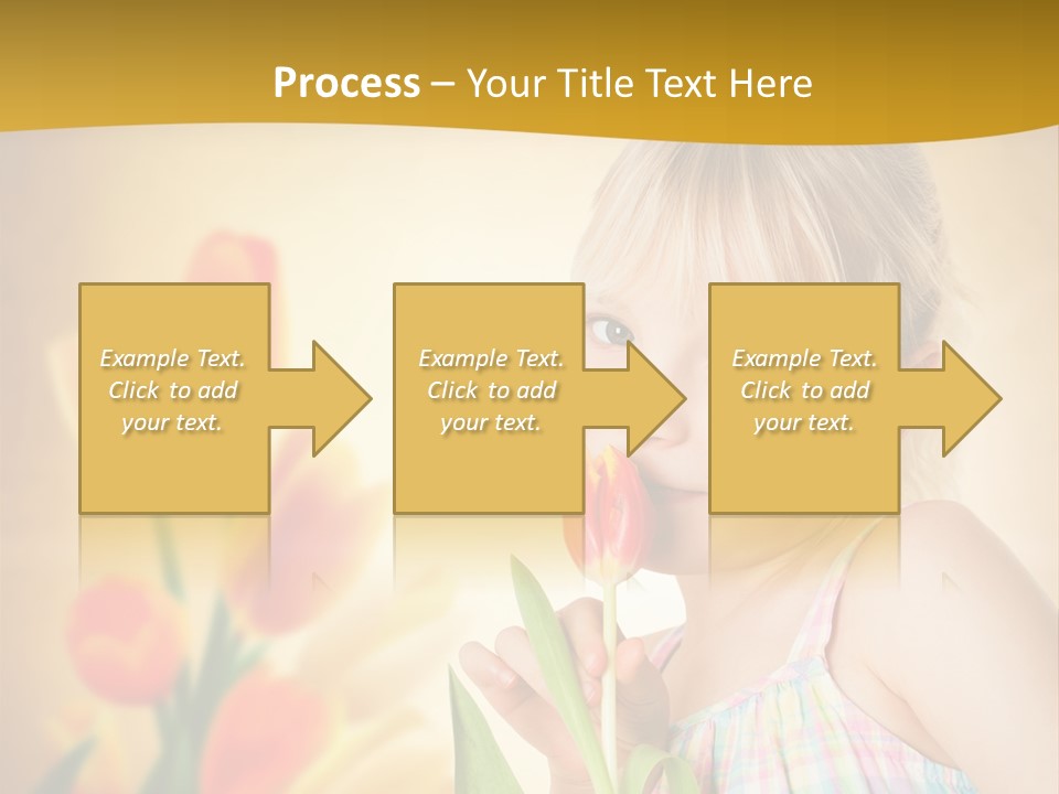 Kindheit Blondine Kid PowerPoint Template