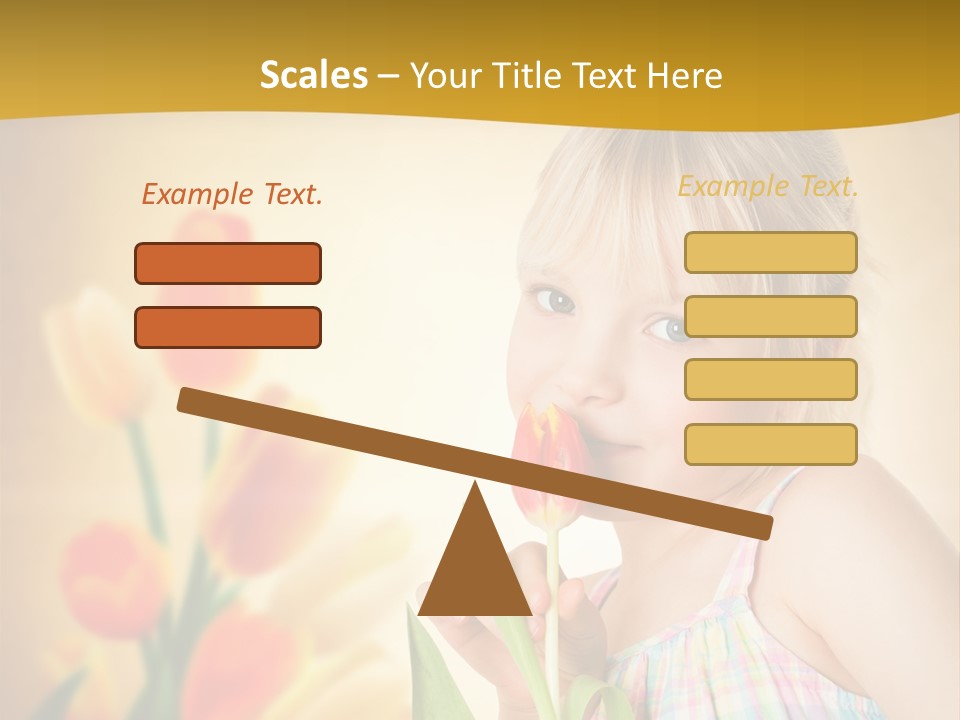 Kindheit Blondine Kid PowerPoint Template