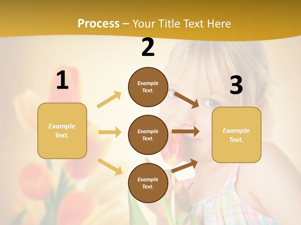 Kindheit Blondine Kid PowerPoint Template