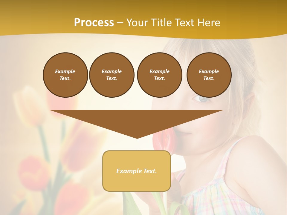 Kindheit Blondine Kid PowerPoint Template