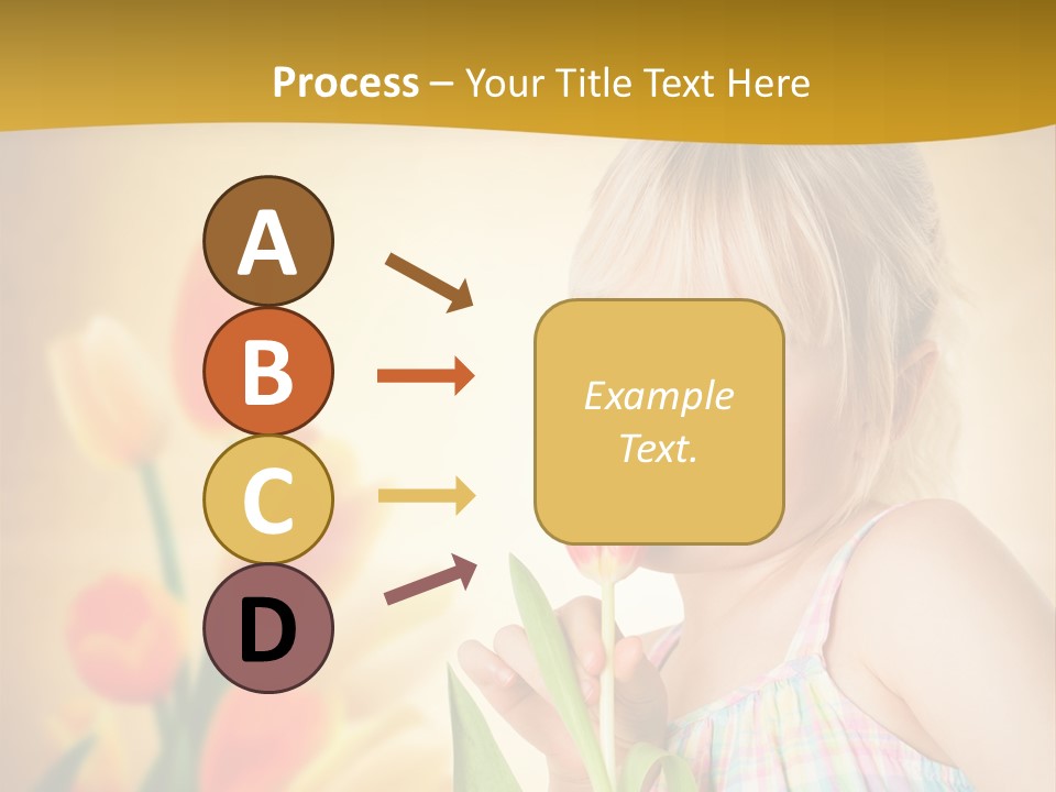 Kindheit Blondine Kid PowerPoint Template