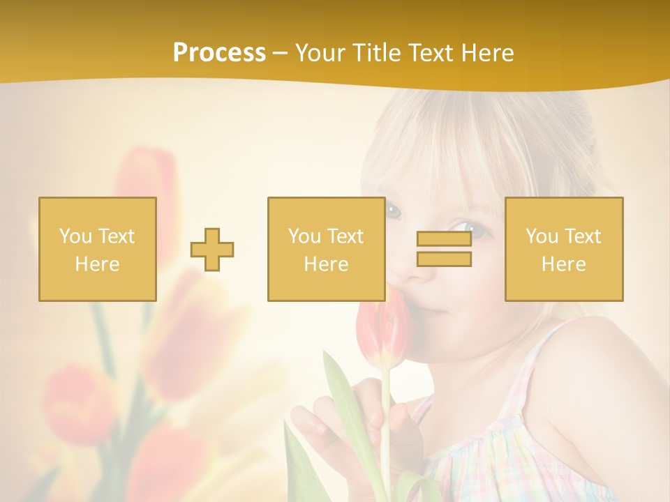 Kindheit Blondine Kid PowerPoint Template