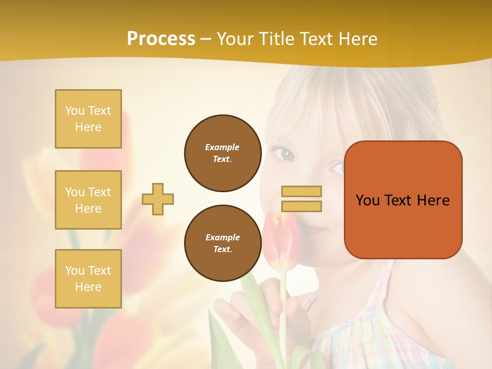 Kindheit Blondine Kid PowerPoint Template