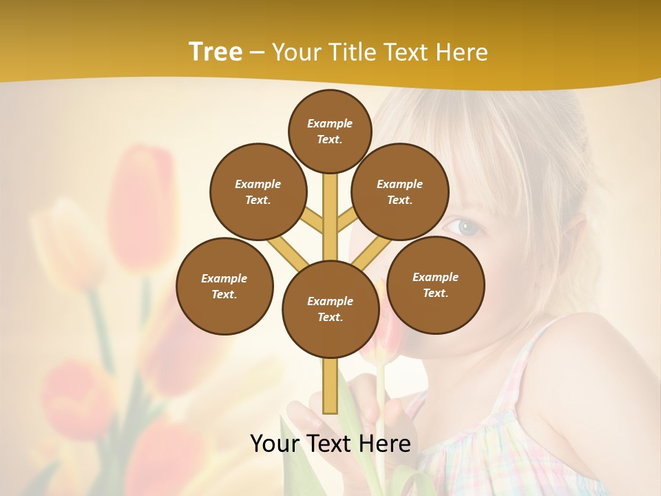 Kindheit Blondine Kid PowerPoint Template