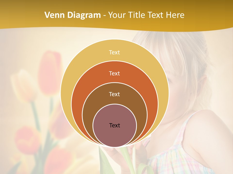 Kindheit Blondine Kid PowerPoint Template