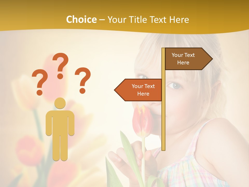 Kindheit Blondine Kid PowerPoint Template