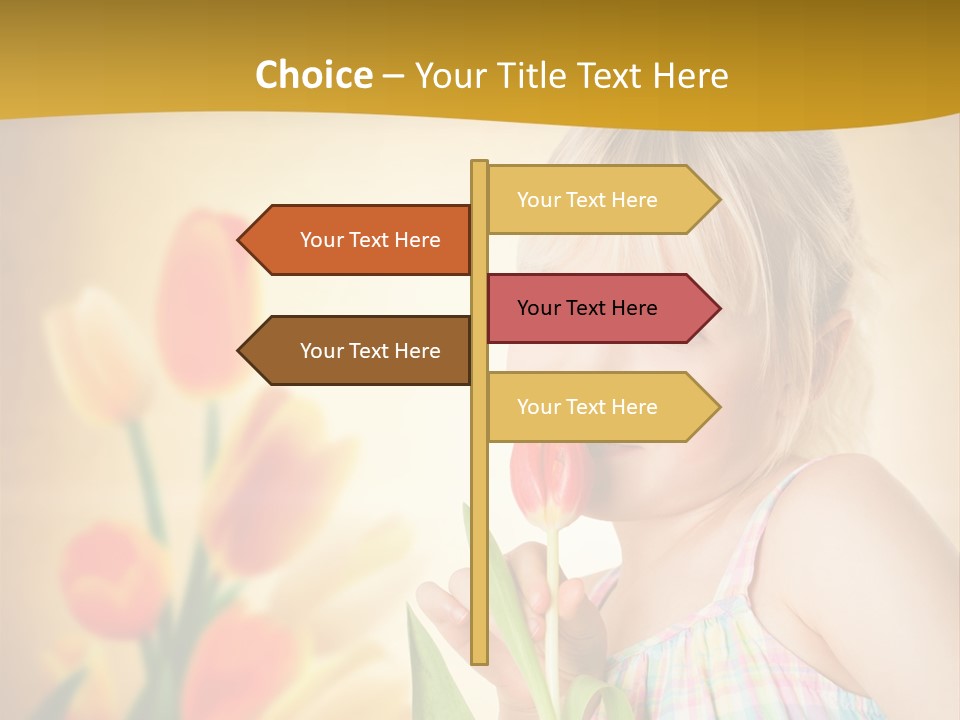 Kindheit Blondine Kid PowerPoint Template