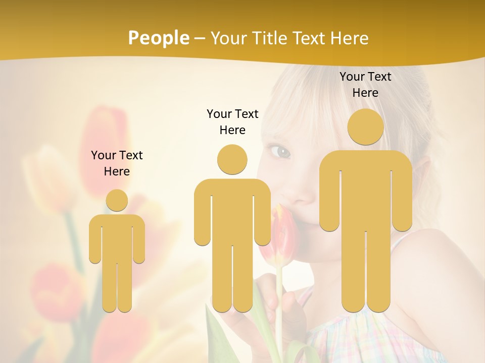 Kindheit Blondine Kid PowerPoint Template