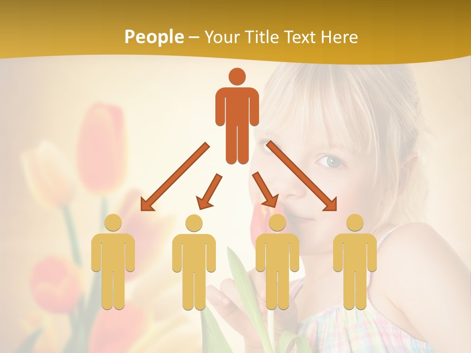 Kindheit Blondine Kid PowerPoint Template