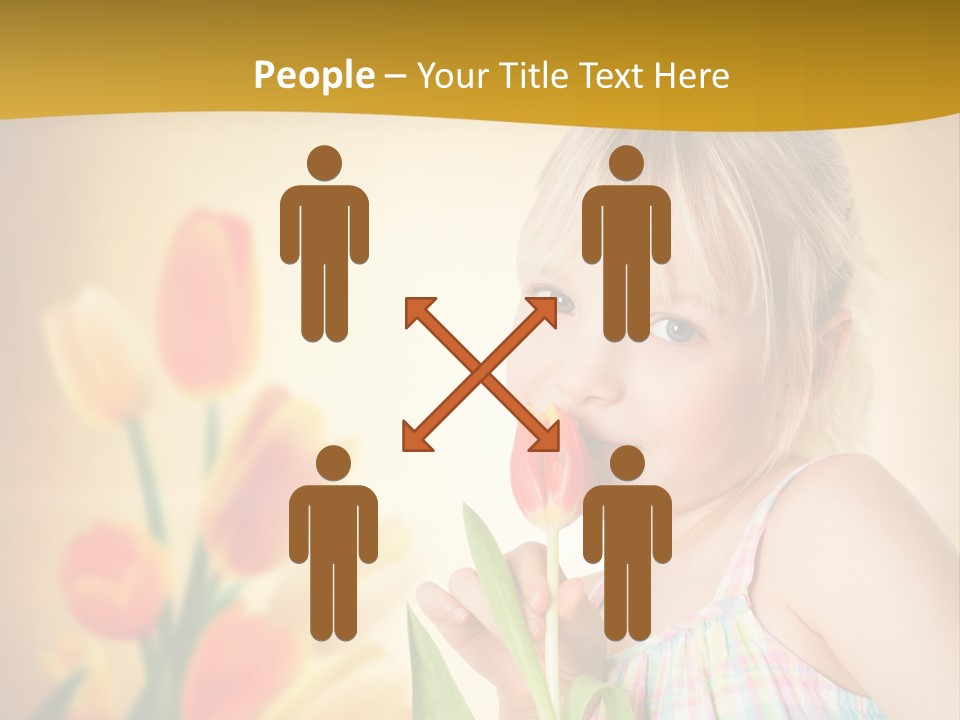 Kindheit Blondine Kid PowerPoint Template