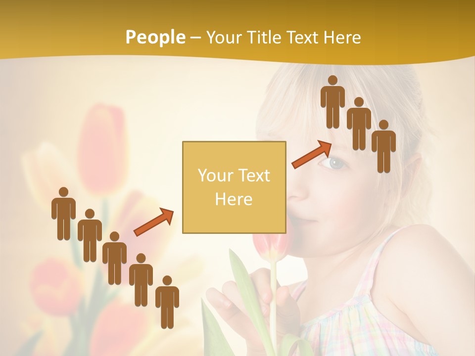 Kindheit Blondine Kid PowerPoint Template