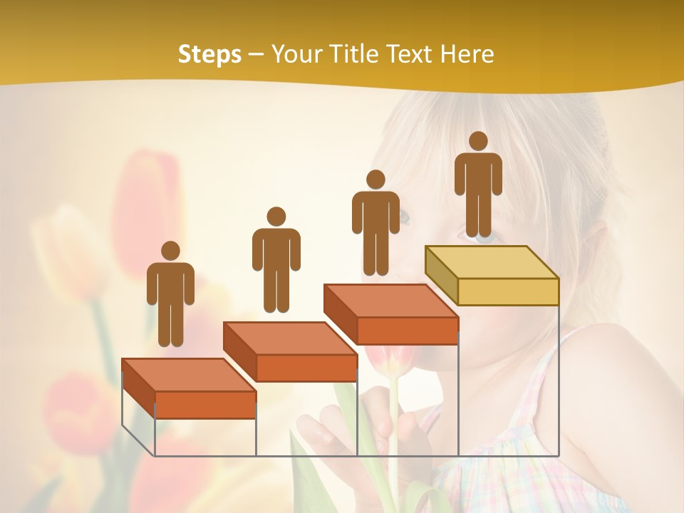 Kindheit Blondine Kid PowerPoint Template