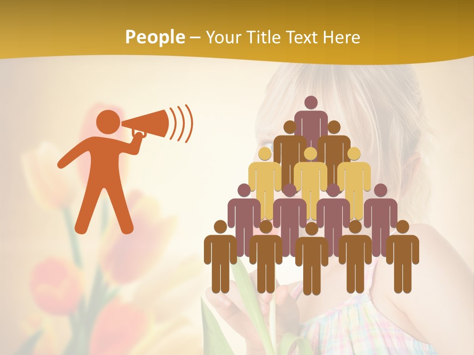 Kindheit Blondine Kid PowerPoint Template