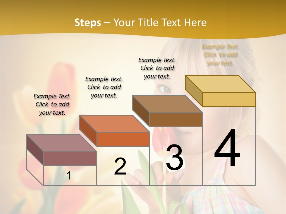 Kindheit Blondine Kid PowerPoint Template