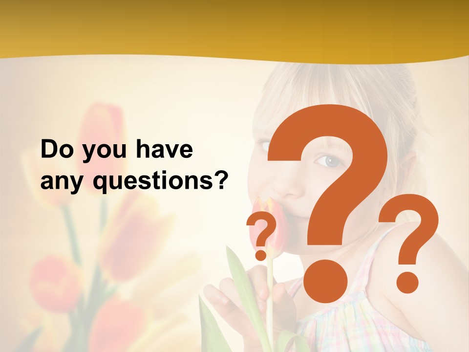 Kindheit Blondine Kid PowerPoint Template