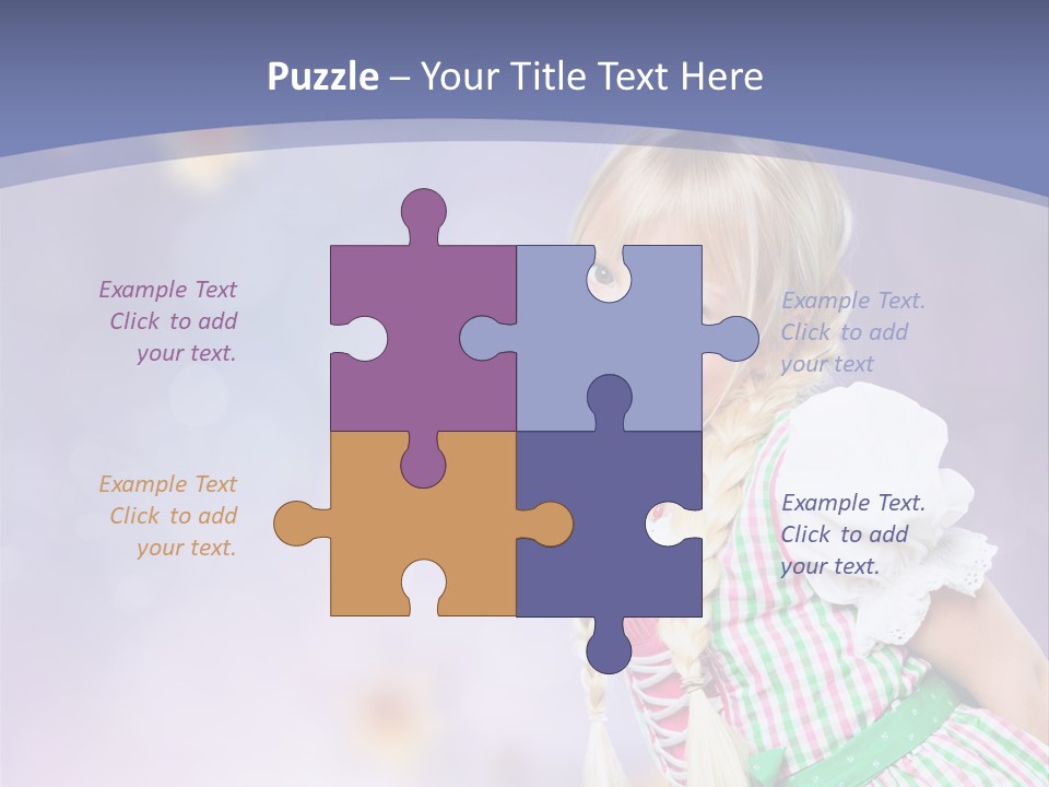 Lachend Blumen Zopf PowerPoint Template