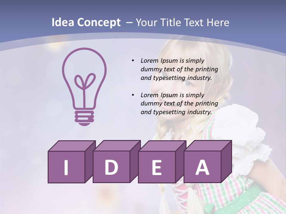 Lachend Blumen Zopf PowerPoint Template