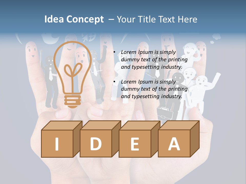 Happy Symbol United PowerPoint Template